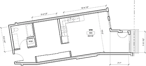 Floor plan Urban 1 Bedroom E