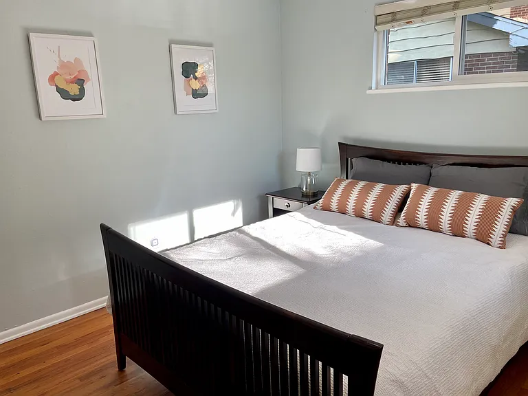 Main level queen sized bedroom