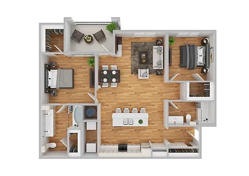 Floor plan B2 | Renovated