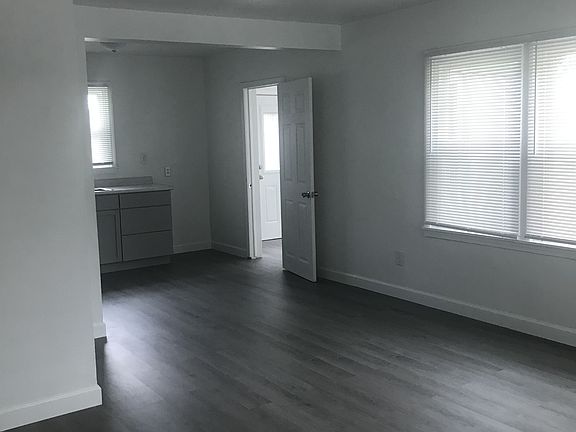 View from living room to kitchen