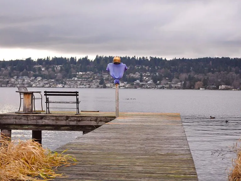 Common dock is a great place for quiet contemplation, kayaki