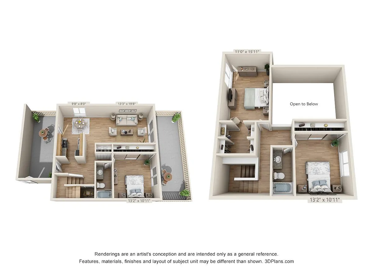 Floor plan 3x2 E W and D