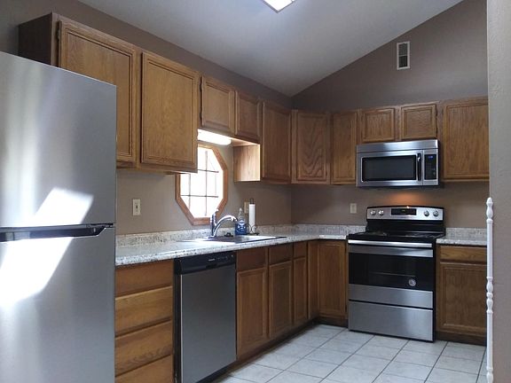 Kitchen, stainless appliances, counters, and sink updated last summer.