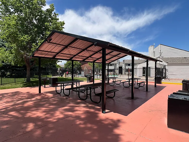 Covered picnic area.