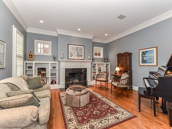 Formal Living Room with Gas Log Fireplace