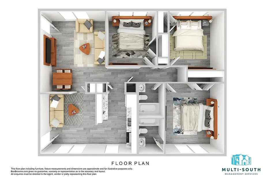 Floor plan Diamond Remodel - 3 Bedroom, 2 Bathroom