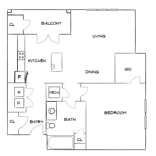 Floor plan Design 1B
