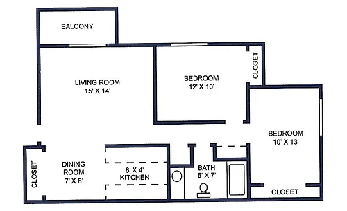 Floor plan Two Bedroom