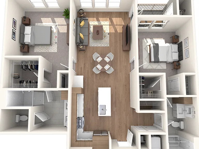 2 Bedroom, 2 Bath 2 Bedroom, 2 Bath