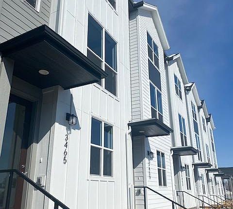 Your townhome first on the left side, plus the 5 additional townhomes that are attached with common walls.