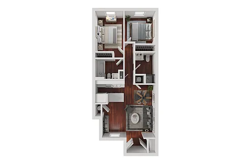 Floor plan 2 Bed 2 Bath