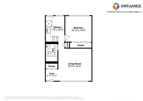 Floor plan One Bedroom