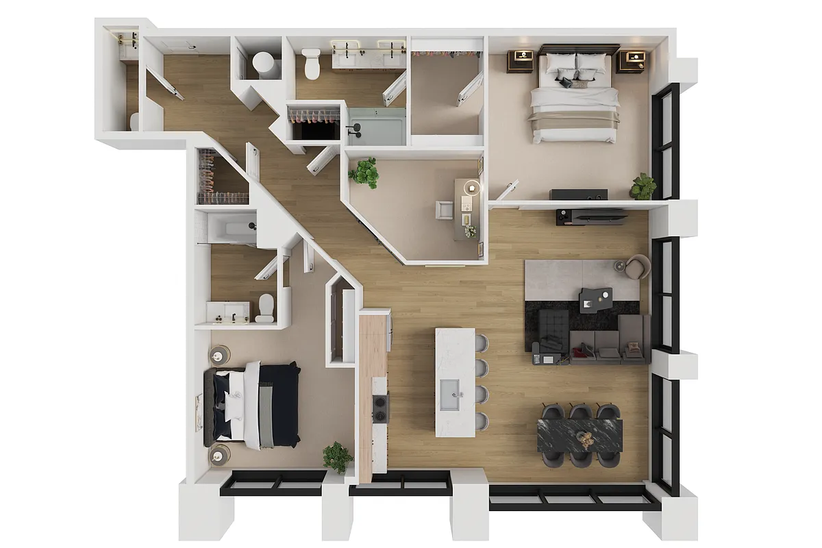 Floor plan 2 Bedroom Apartment