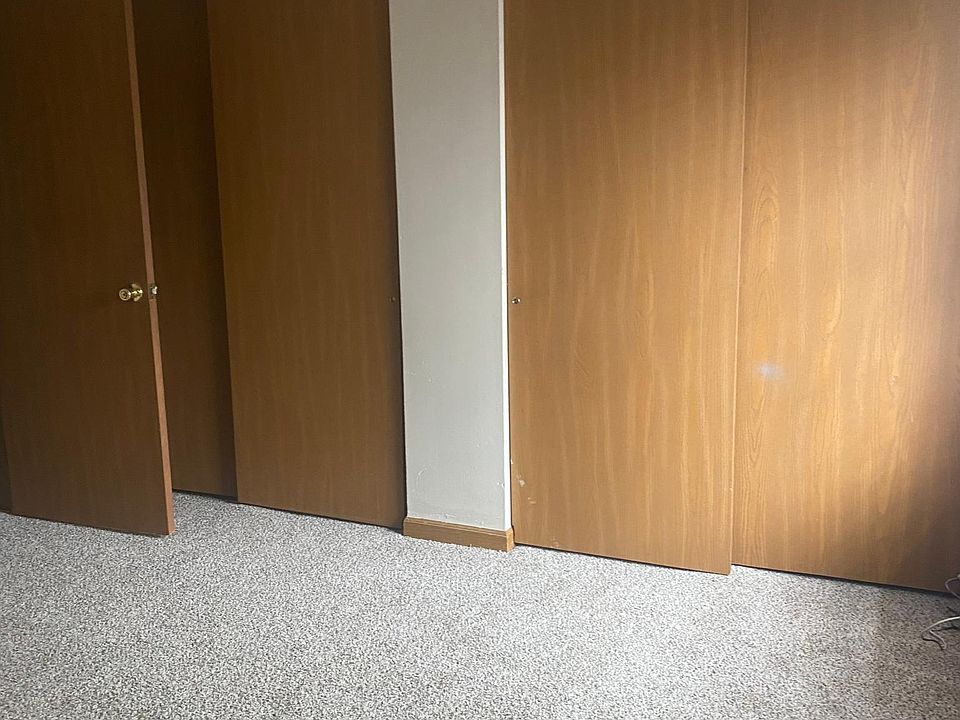 bedroom with double closets