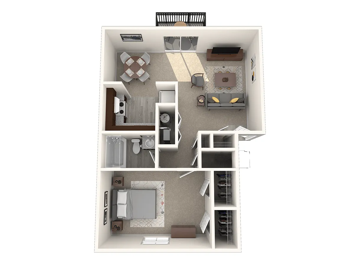 Floor plan 1 Bedroom Apartment