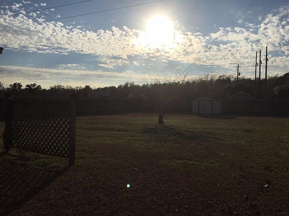 Back yard with 6 foot privacy fence