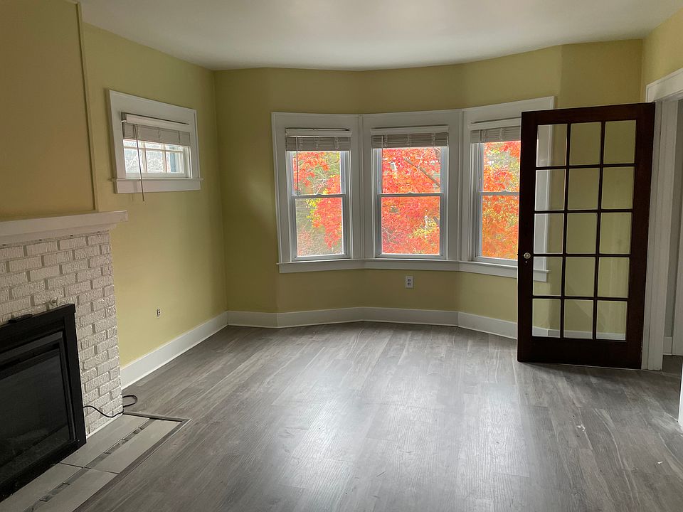 Living room with electric fireplace