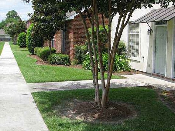 Sidewalk in front of house