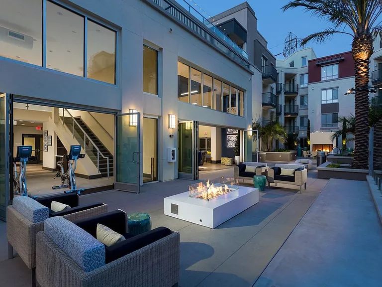 Courtyard with Fireplace and Seating