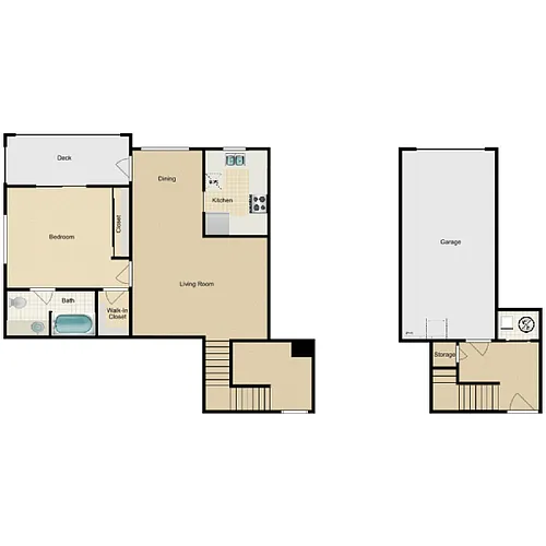 Floor plan 1 Bedroom 1 Bathroom