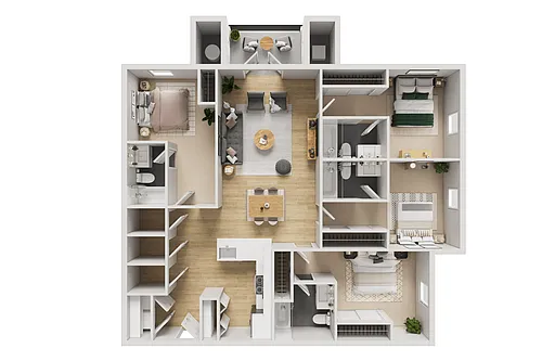 Floor plan HUB-4x4C