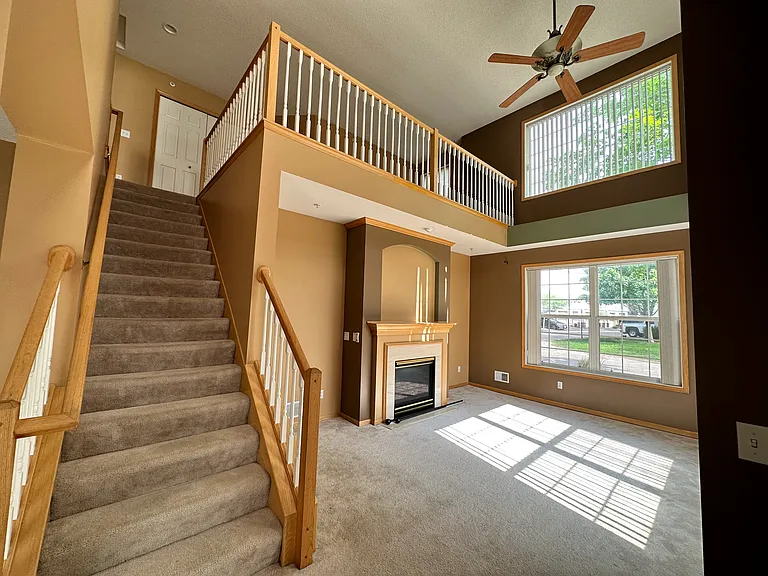 Front entrance view of first and second floor