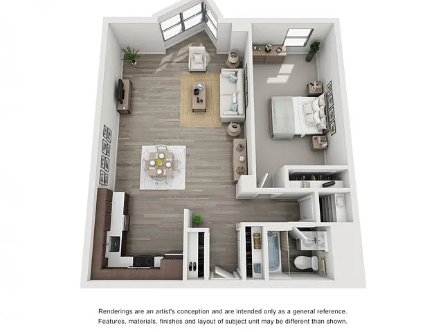 Floor plan 1bd 1ba