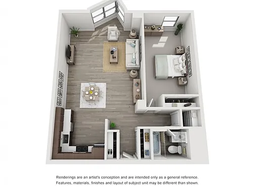 Floor plan 1bd 1ba