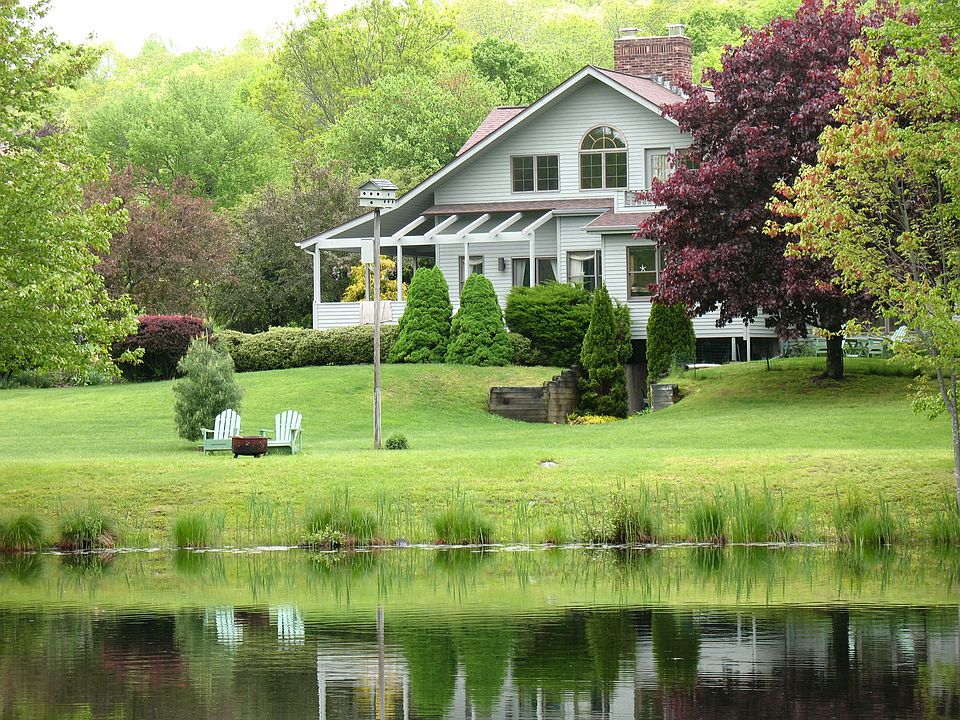 House overlooking Bass filled pond.