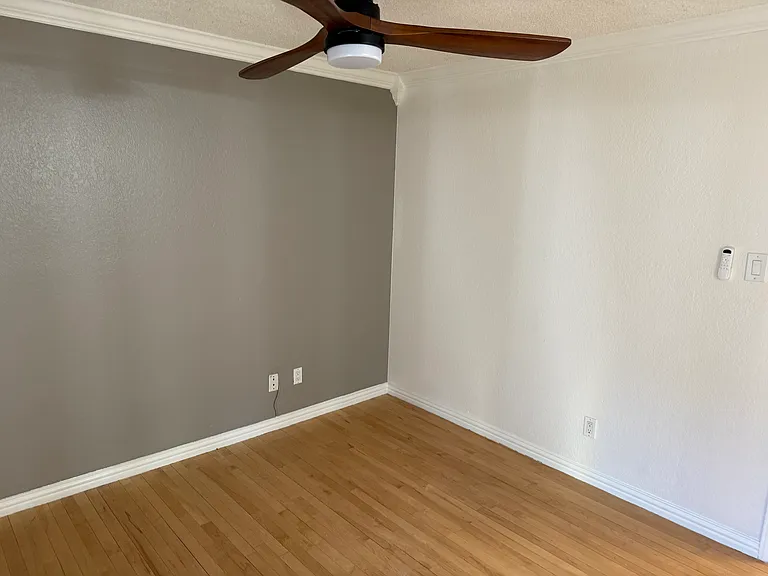 Updated paint with accent wall with engineered hardwood floors
