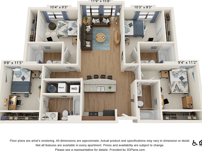 4 Bedroom 4 Bathroom E 4 Bedroom 4 Bathroom E
