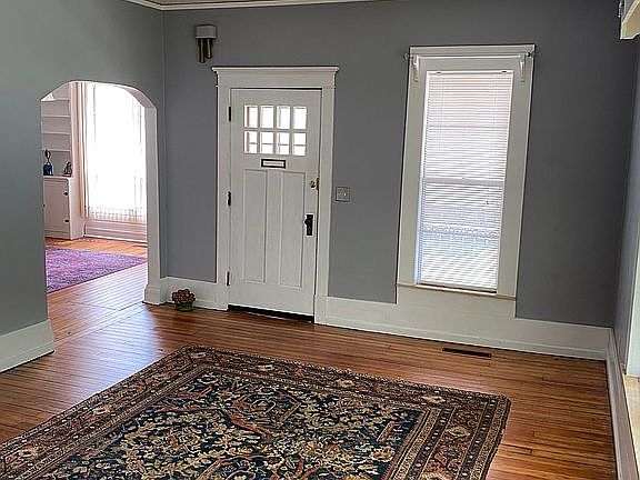 living room with entry