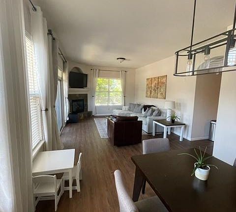 Dining room looking into family room