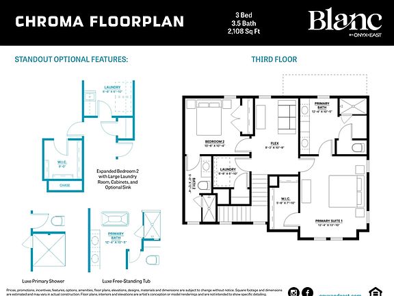 Third Floor Plan and Options