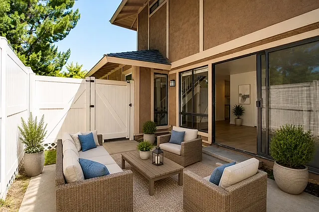 Patio virtually staged