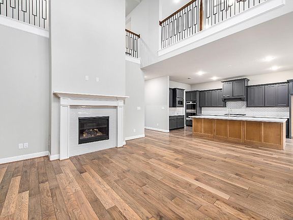 Great room with fireplace