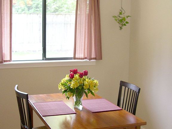 New laminate flooring in dining room