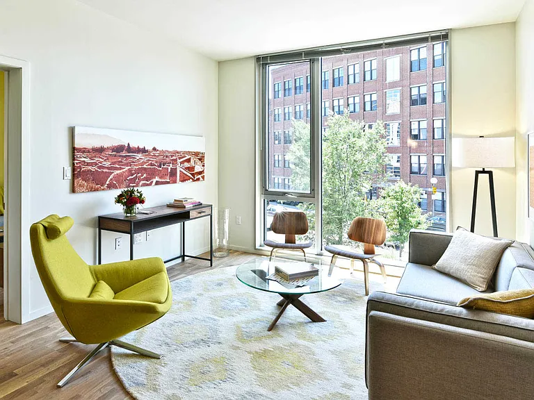 Living Room with Floor-to-Ceiling Windows