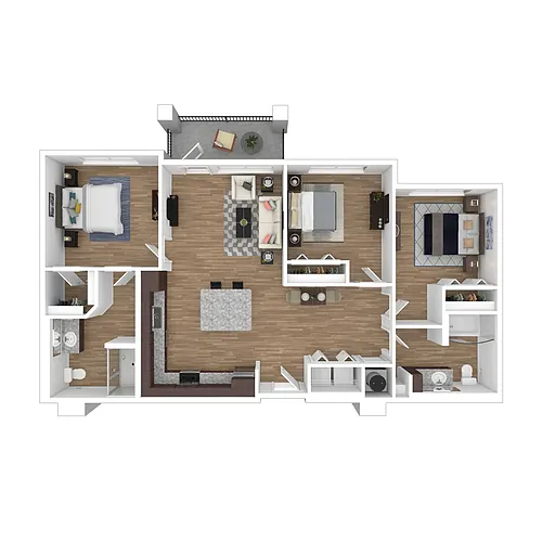 Floor plan 3 Bed 2 Bath