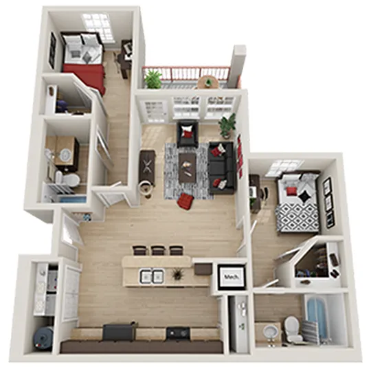 Floor plan 2x2 Standard