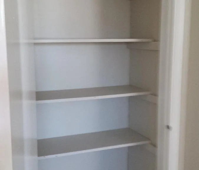 nice shelving in bedroom
