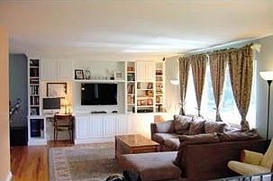 Living Room w/ Custom Built