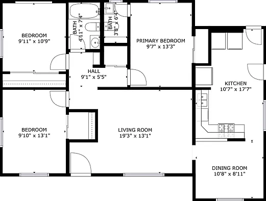 3 bed, 1.5 bath, 1172 sqft, $1,399 — Photo 3