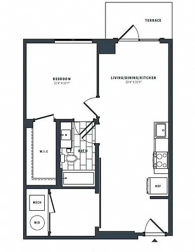Floor plan 1R1