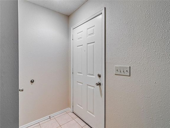 Front entry has closet