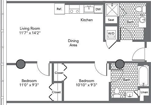 2C floor plan The Hecht Warehouse
