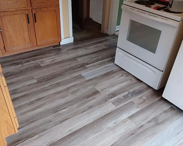Newly renovated kitchen floor