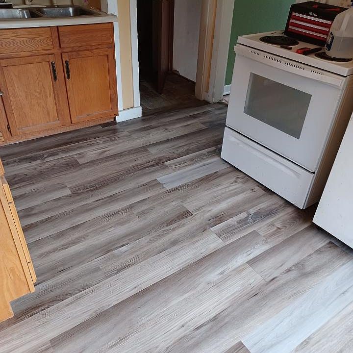 Newly renovated kitchen floor