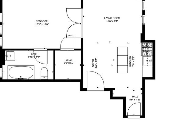 2nd image of 347 W 55th St APT 4A