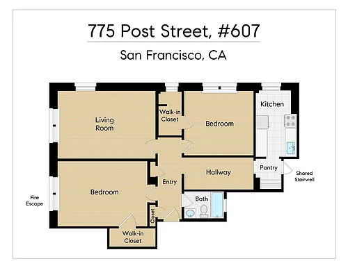 Floor plan 2 bdrm